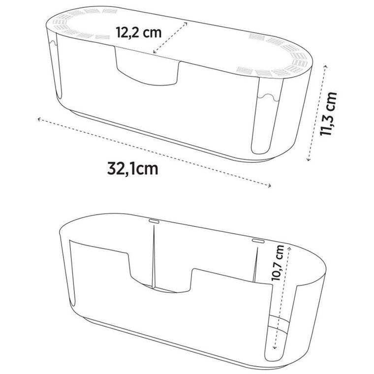 Vilde, pojemnik na kable, biały