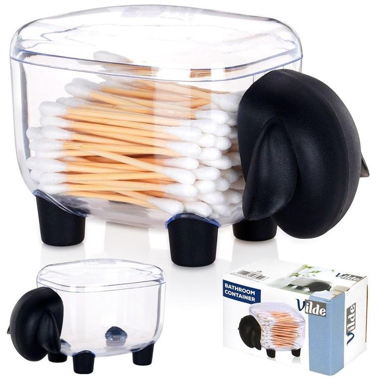 Vilde, pojemnik na patyczki i płatki kosmetyczne, 13 cm