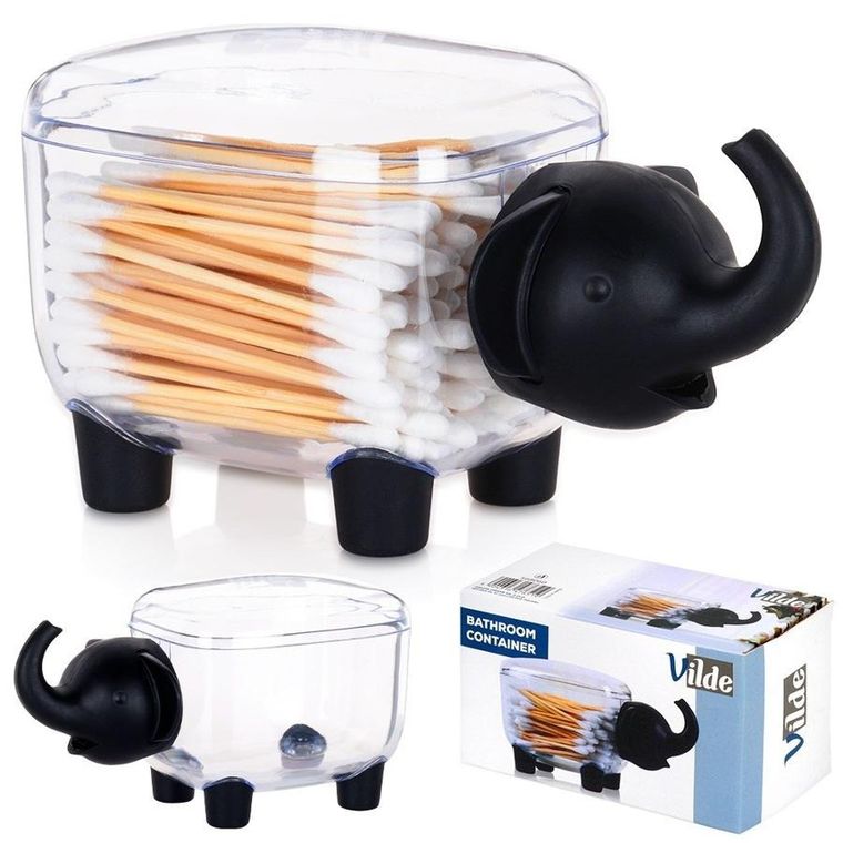 Vilde, pojemnik na patyczki i płatki kosmetyczne, 15,5 cm