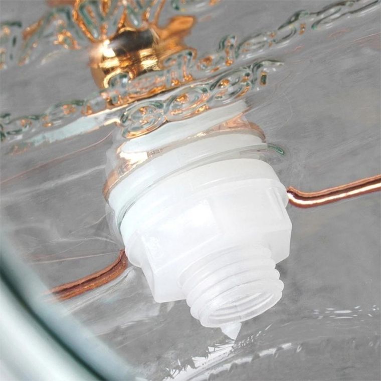 Vilde, słój szklany do napojów z kranikiem i stojakiem, 4,2l