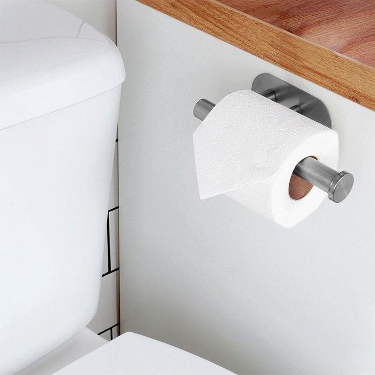 Vilde, uchwyt na papier toaletowy, stalowy, srebrny