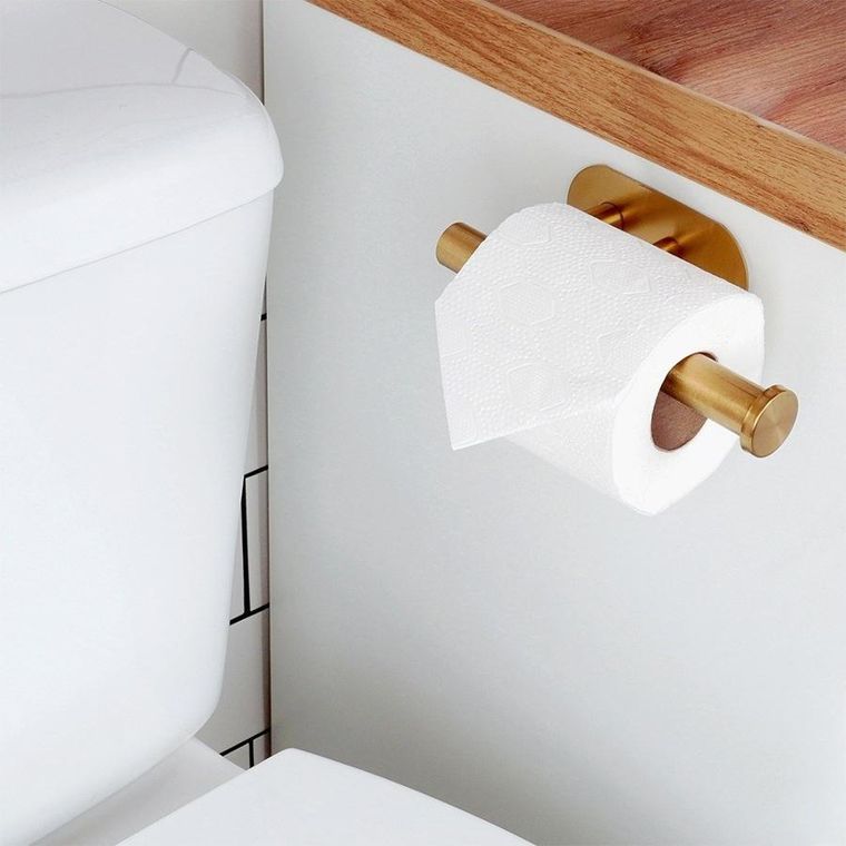 Vilde, uchwyt na papier toaletowy, stalowy, złoty