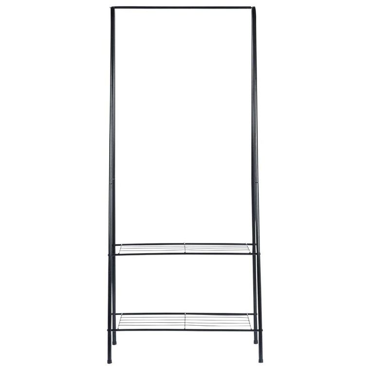 Vilde, wieszak, stojący na ubrania, metalowy czarny, 153 cm