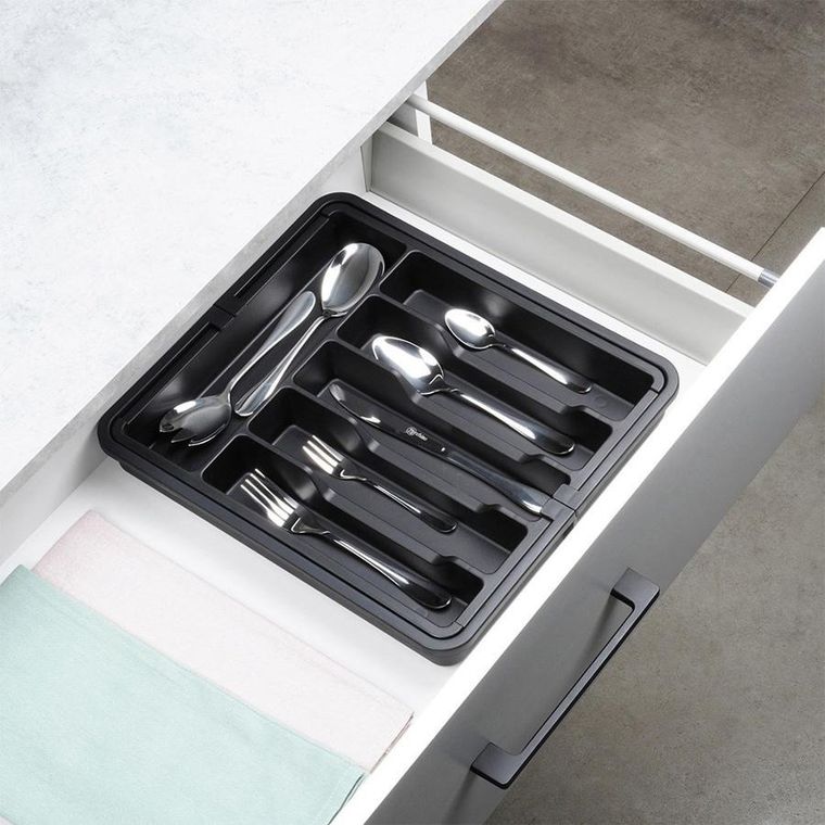 Vilde, wkład na sztućce do szuflady, rozsuwany, 33-56,5-37,5 cm