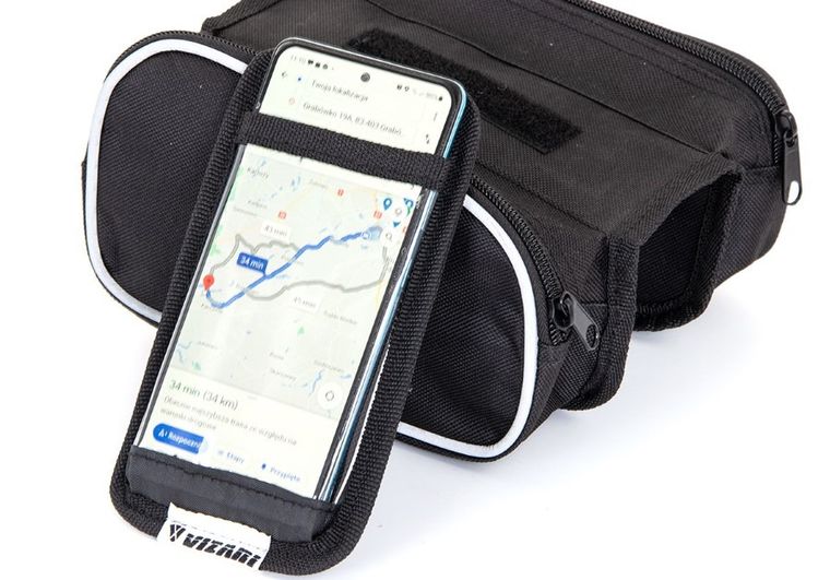 Vizari, torba rowerowa na ramę, z etui na telefon