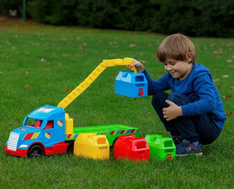 Wader, Magic Truck Basic, ciężarówka z kontenerami do recyclingu