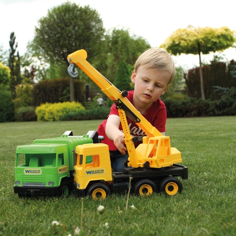 Wader, Middle Truck, dźwig, żółty