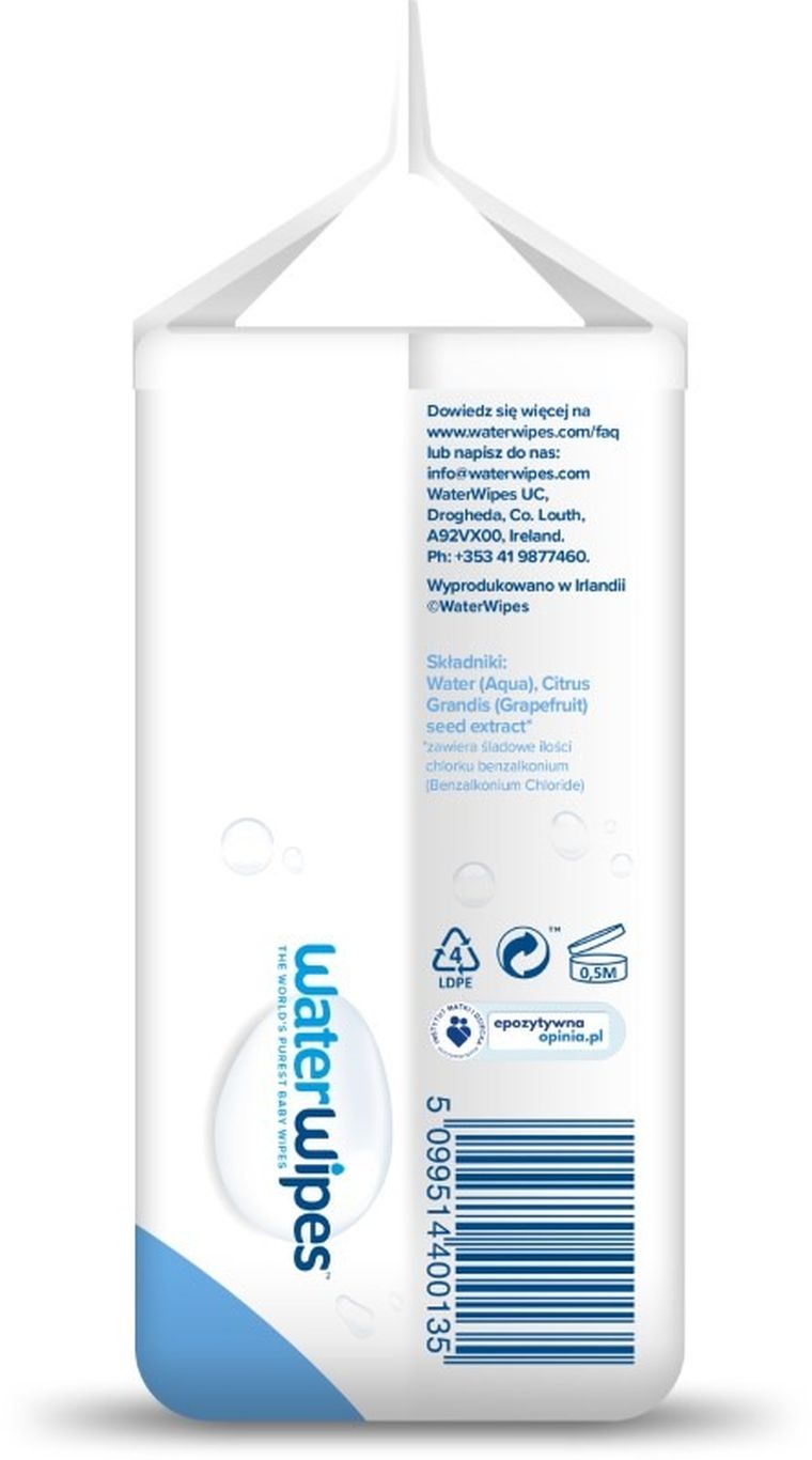 WaterWipes, BIO, chusteczki nawilżane, 4-60 szt.