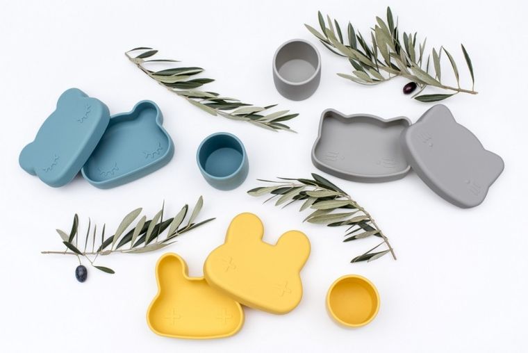 We Might Be Tiny, Króliczek, zamykany silikonowy pojemnik, ciemny szary