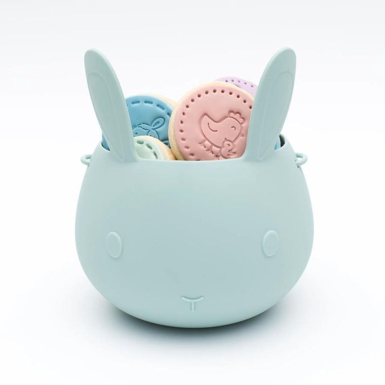 We Might Be Tiny, silikonowe wiaderko, króliczek, pistachio