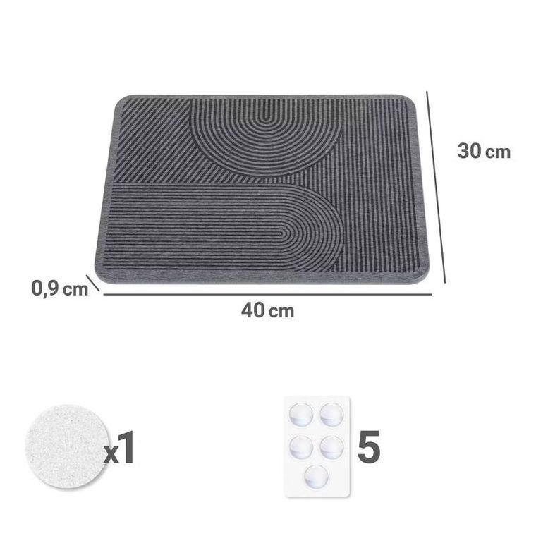 Wenko, Damon, diatomitowa mata do suszenia naczyń, 40-30 cm