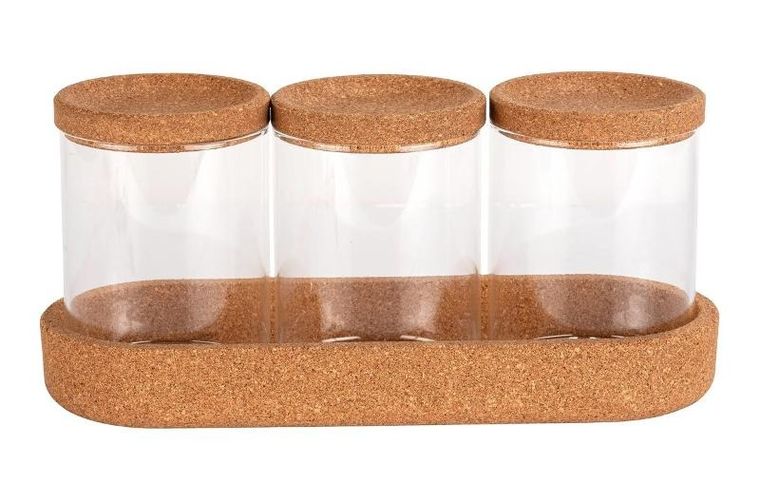 Wenko, pojemniki na płatki kosmetyczne i patyczki, Apiro, 3 szt.