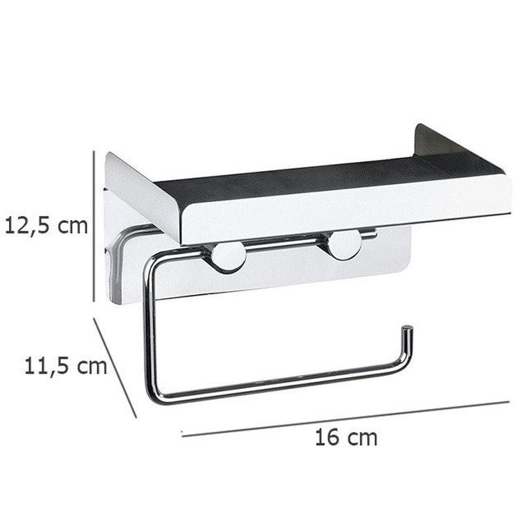 Wenko, uchwyt na papier toaletowy z półką na chusteczki higieniczne, 2w1