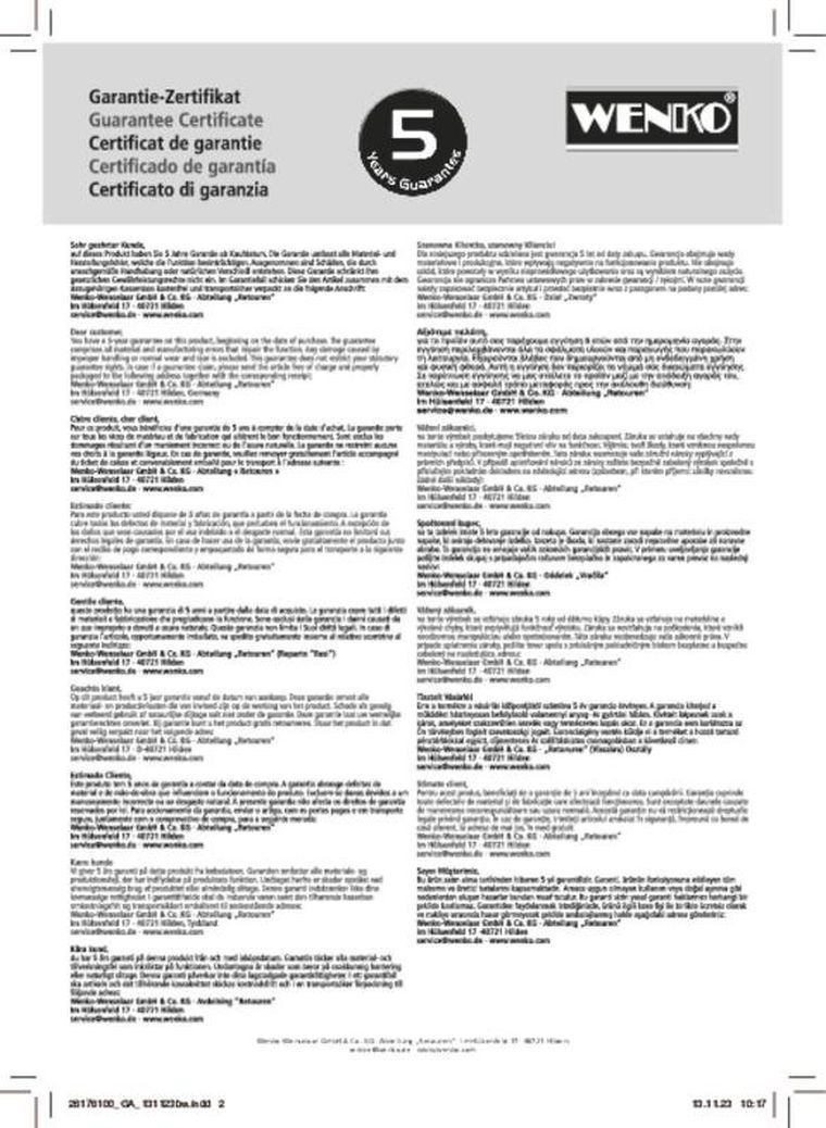 Wenko, uchwyt na prysznic do zamontowania na drążku, montaż bez wiercenia