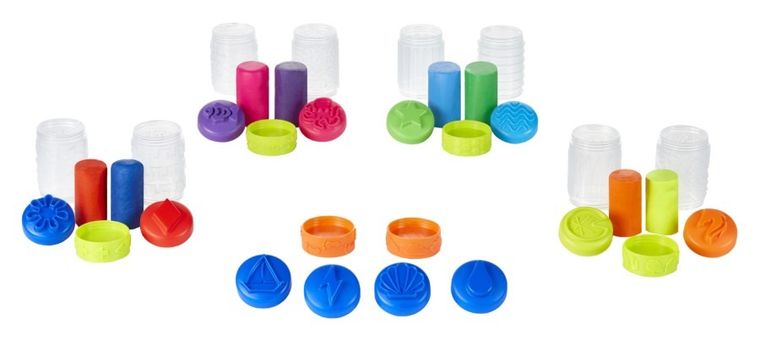 Wonder Factory, Never Dry Dough, Mega Box Set, masa plastyczna z akcesoriami, 25 elementów