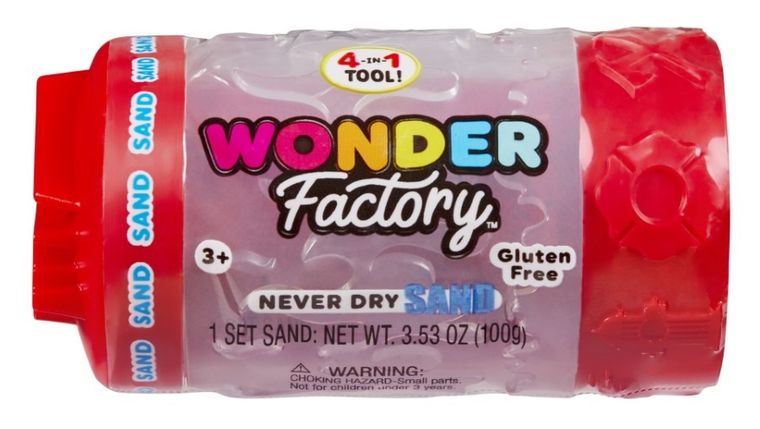 Wonder Factory, Never Dry Sand, piasek kinetyczny w tubie, 1 szt.