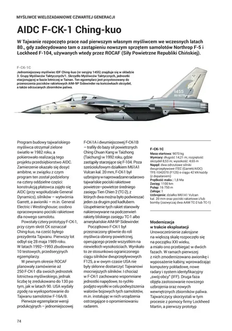 Współczesne samoloty bojowe. Myśliwce, bombowce, samoloty rozpoznawcze