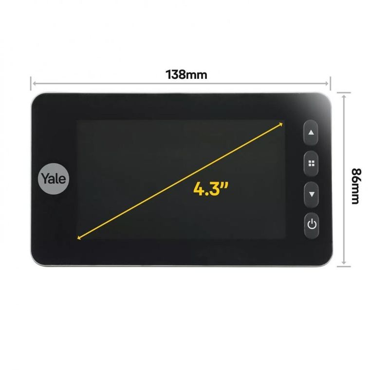 Yale, elektroniczny wizjer drzwiowy, 5800 Digital Door Viewer 4,3"