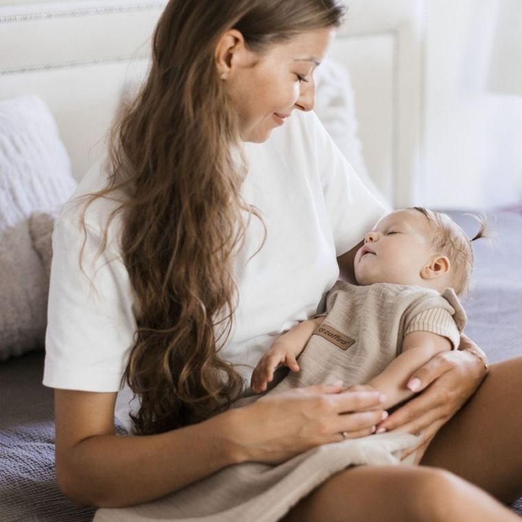 Zaffiro, Malaga, śpiworek do spania, muślinowy, TOG 1.5, beige, 0-6m