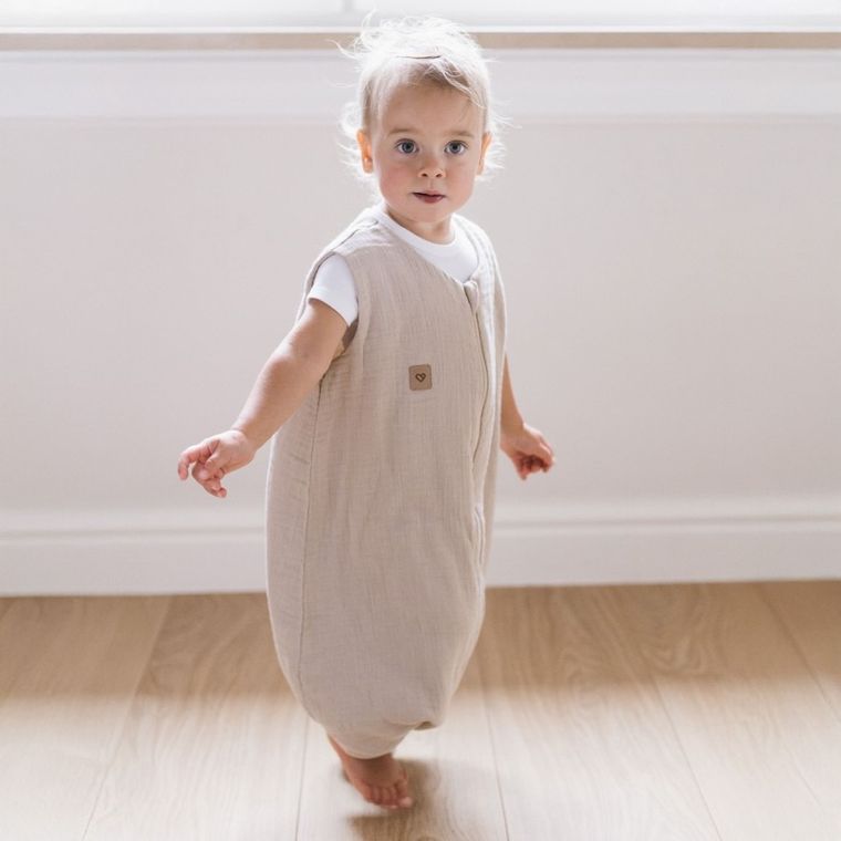 Zaffiro, Malaga, śpiworek do spania z nogawkami, muślinowy, TOG 1.5, beige, 1-2l