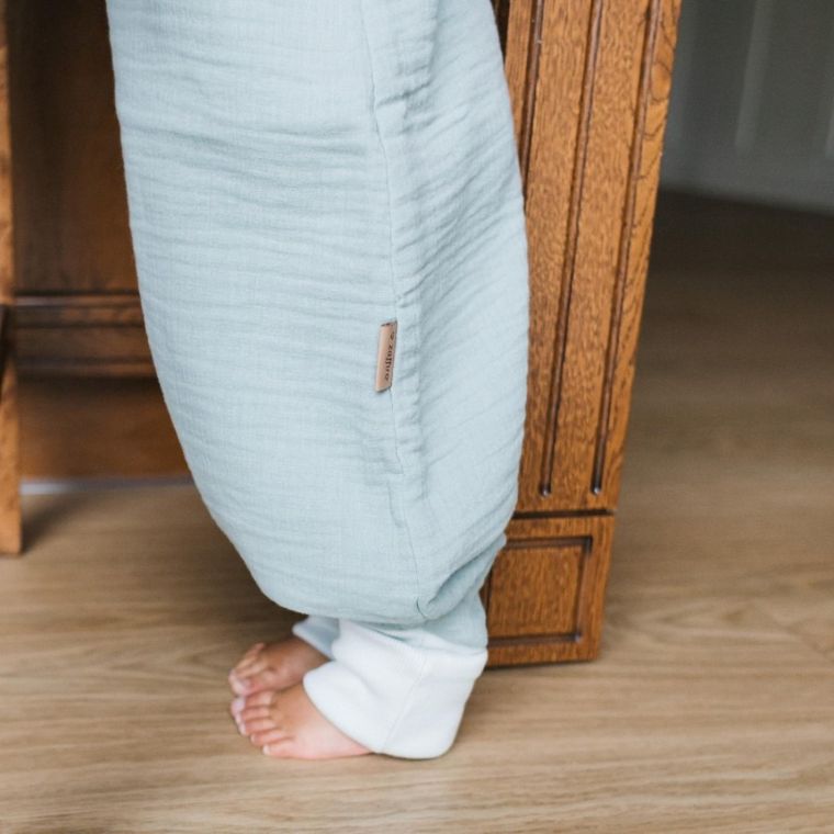 Zaffiro, Malaga, śpiworek do spania z nogawkami, muślinowy, TOG 1.5, mint, 1-2l