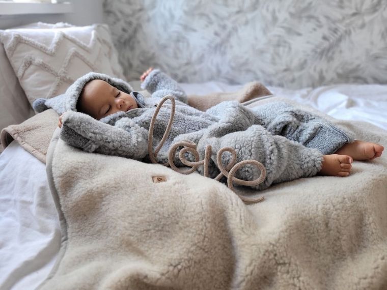 Zaffiro, Nevada, koc wełniany, 75-100 cm, beige