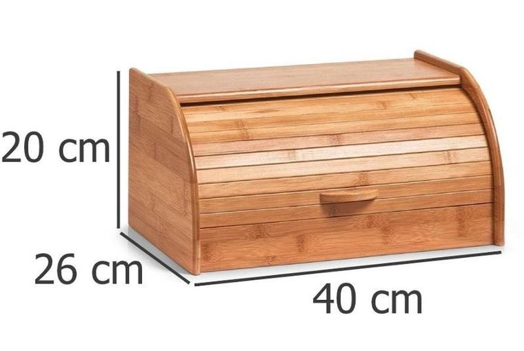 ZELLER, Bambusowy chlebak, pojemnik na pieczywo, 40-26-20cm, ZELLER