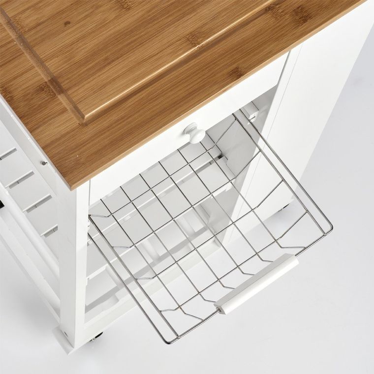 Zeller, wózek kuchenny, z bambusowym blatem, 50-37-86,5 cm