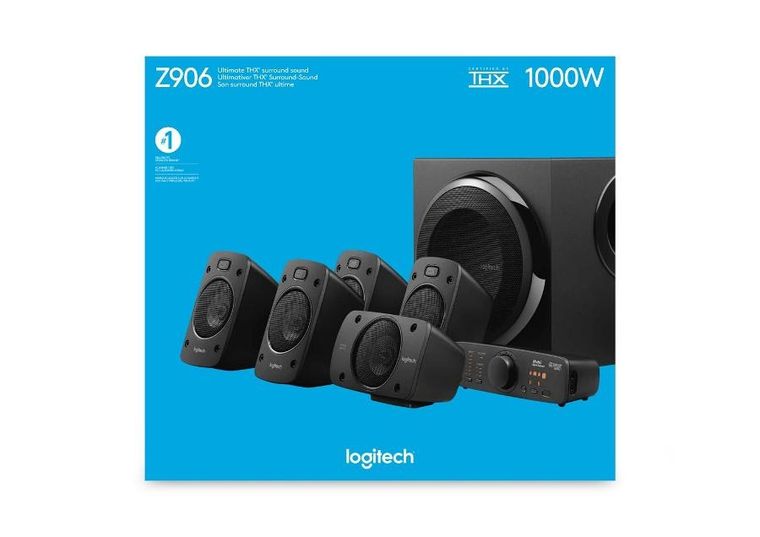 Zestaw Głośników Logitech Z-906 980-000468, 5.1; Kolor, czarny