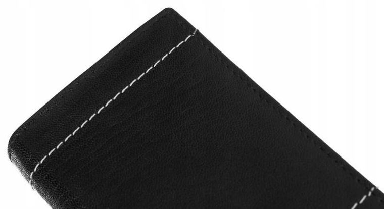 Zestaw: Portfel, Etui na karty, Brelok, czarny, skórzany, Cavaldi