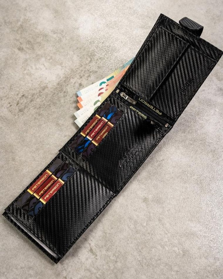 Zestaw prezentowy: Portfel, Brelok, czarny, Peterson