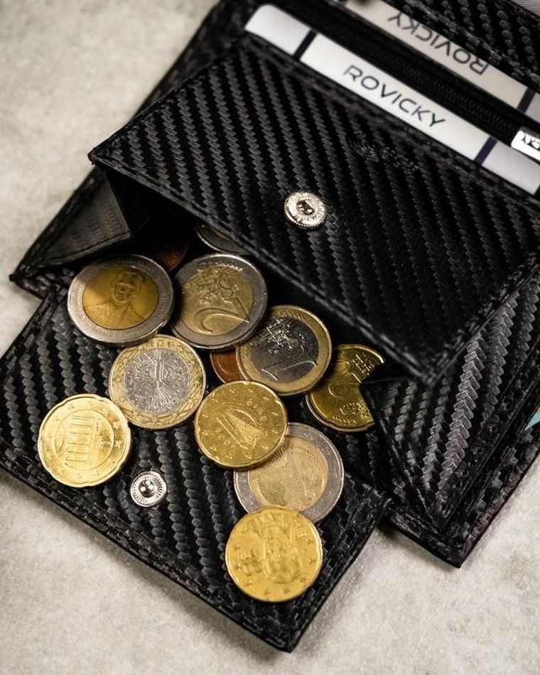 Zestaw prezentowy: Portfel, Brelok, czarny, skórzany, Rovicky