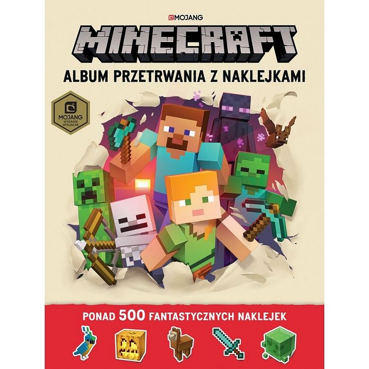 Minecraft. Album przetrwania z naklejkami