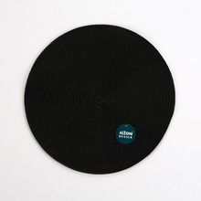 Altom Design, mata słomkowa, 38 cm, czarna