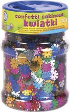 Astra, Confetti cekinowe kwiatki, Mix kolorów, 100 g