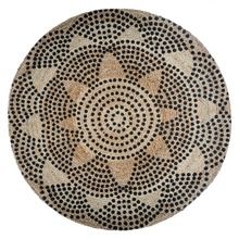 Atmosphera, dywan z juty okrągły, Ø 120 cm, geometryczny wzór