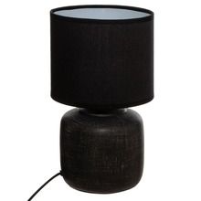 Atmosphera, lampa stołowa ceramiczna, Salta, Ø 15 cm, czarna