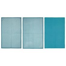 Atmosphera, ręczniki kuchenne z printem, 45-70 cm, 3 szt., niebieskie