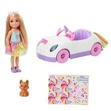 Barbie, Chelsea i autko, zestaw z lalką i akcesoriami