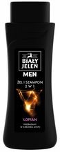 Biały Jeleń, szampon - żel hipoalergiczny 2w1 z łopianem for men, 300 ml
