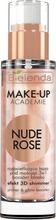 Bielenda, Make-Up, Academie, rozświetlająca baza pod makijaż 3w1, nude rose, efekt 3d shimmer, 30 g