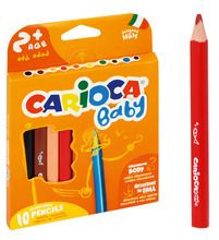 Carioca, Baby, kredki ołówkowe, trójkątne, 10 kolorów
