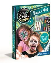 Clementoni, Crazy Chic, zestaw do malowania twarzy, farby, gąbki