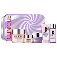 Clinique, Clean Skin For The Win Skincare, zestaw, Moisture Surge 100H Auto-Replenishing Hydrator, 125 ml + All About Eyes, 15 ml + Cleansing Balm, 30 ml + Rinse-off Foaming Cleanser, 30 ml + Makeup Remover, 50 ml