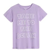 Cool Club, T-shirt dziewczęcy, fioletowy, Take me to the ocean