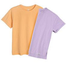 Cool Club, T-shirt dziewczęcy, fioletowy, żółty, zestaw, 2 szt.