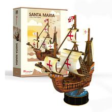 Cubic Fun, Żaglowiec Santa Maria, puzzle 3D, 93 elementów