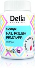 Delia Cosmetics, acetonowy zmywacz do paznokci z gąbką, 75 ml