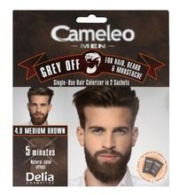 Delia Cosmetics, Cameleo Men, krem koloryzujący do włosów, brody i wąsów, 4.0 medium brown, 2-15 ml