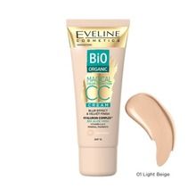 Eveline Cosmetics, Bio Organic Magical Color Correction Cream, krem CC z mineralnymi pigmentami, 01 Light Beige, 30 ml